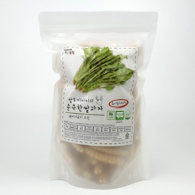 [질마재] 유기농쌀과자 백미시금치스틱 70g